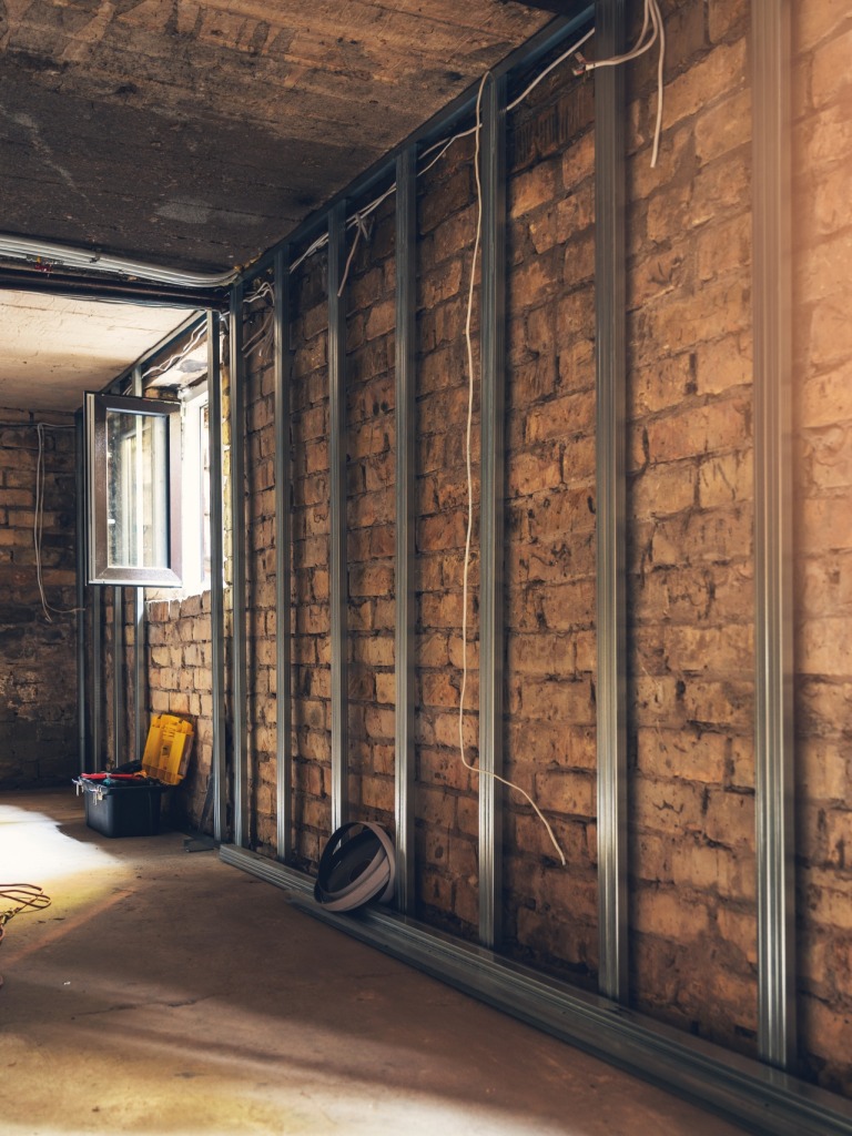 old basement renovation in process